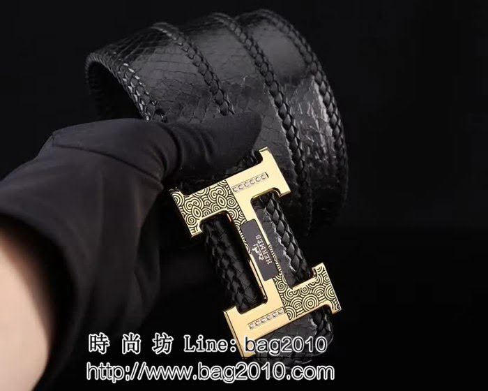 愛馬仕HERMES 精品五金扣頭 專櫃特色logo 2018新品 高端男士皮帶 HHG1857